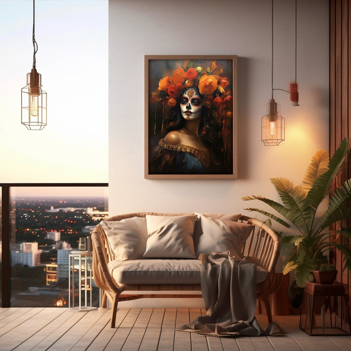 Calavera Catrina Dia De Los Muertos Art Print - Image 6
