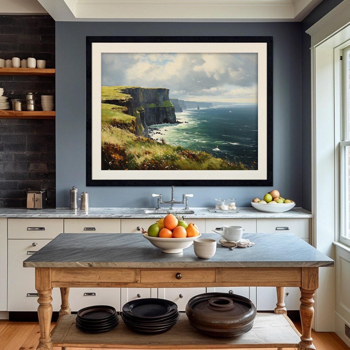 Irish Cliffs Of Donegal Vintage Ireland Home Decor Vintage Irish Seascape - Image 4