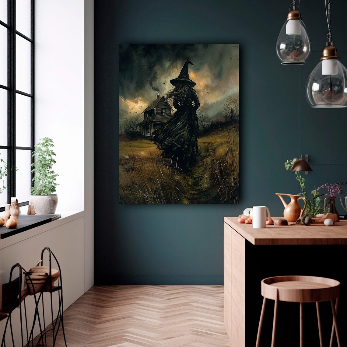 Witch House Haunted House Halloween Rustic Art Print - Image 5