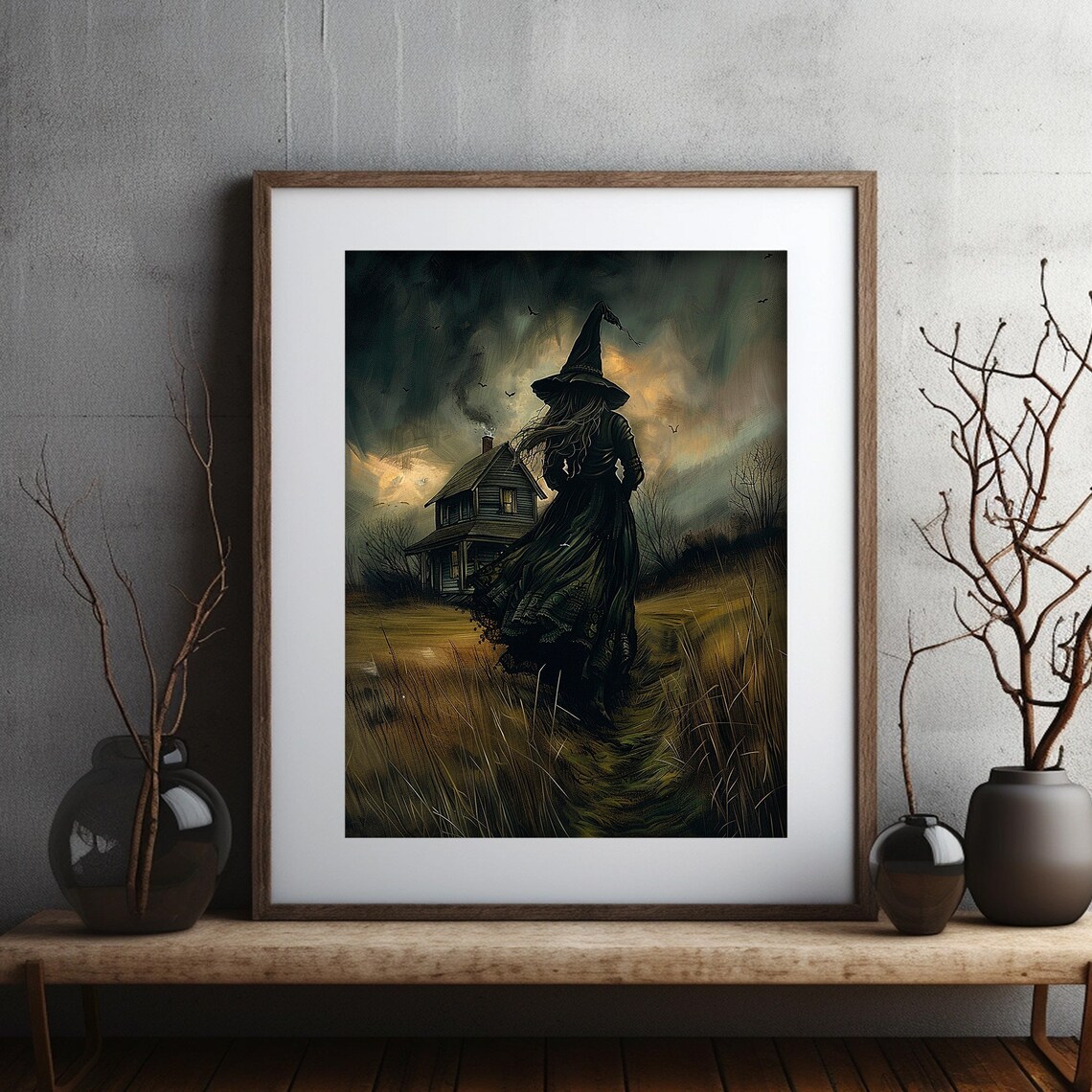 Witch House Haunted House Halloween Rustic Art Print - Image 2