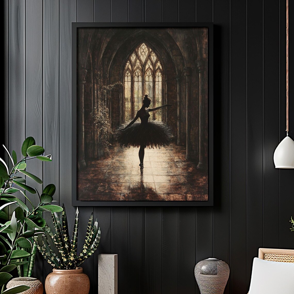 Ballerina Painting Vintage Dark Academia Art Print - Image 4