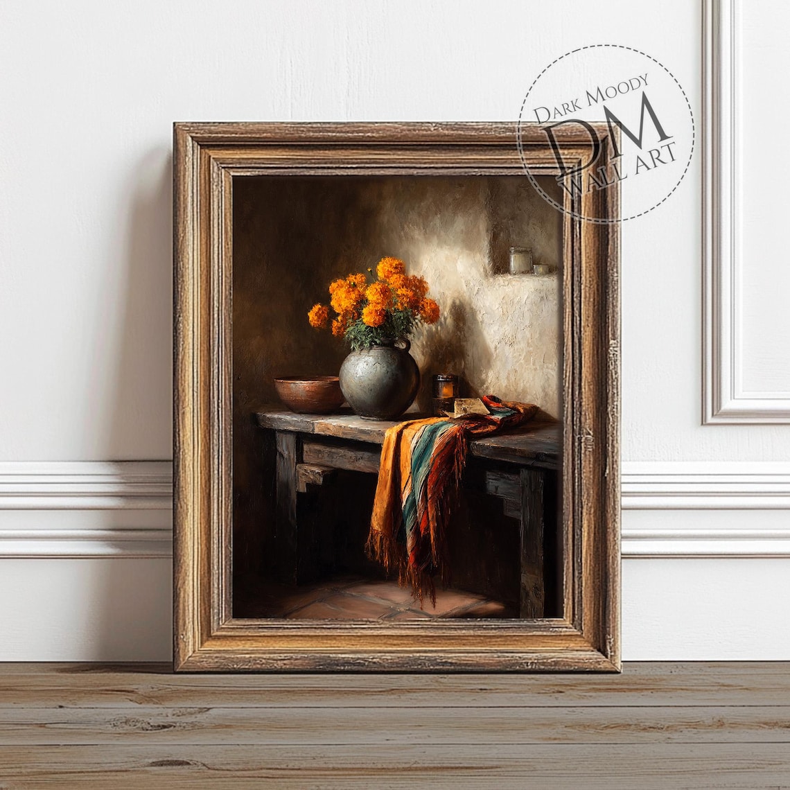 Marigold Altar Mexican Día De Muertos Art Print