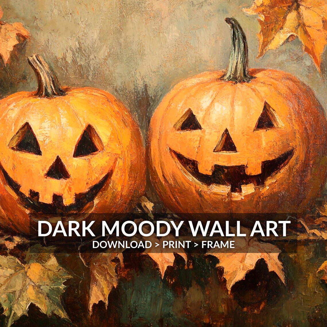 Pumpkin Painting Vintage Halloween Art Print, Cottagecore - Image 6