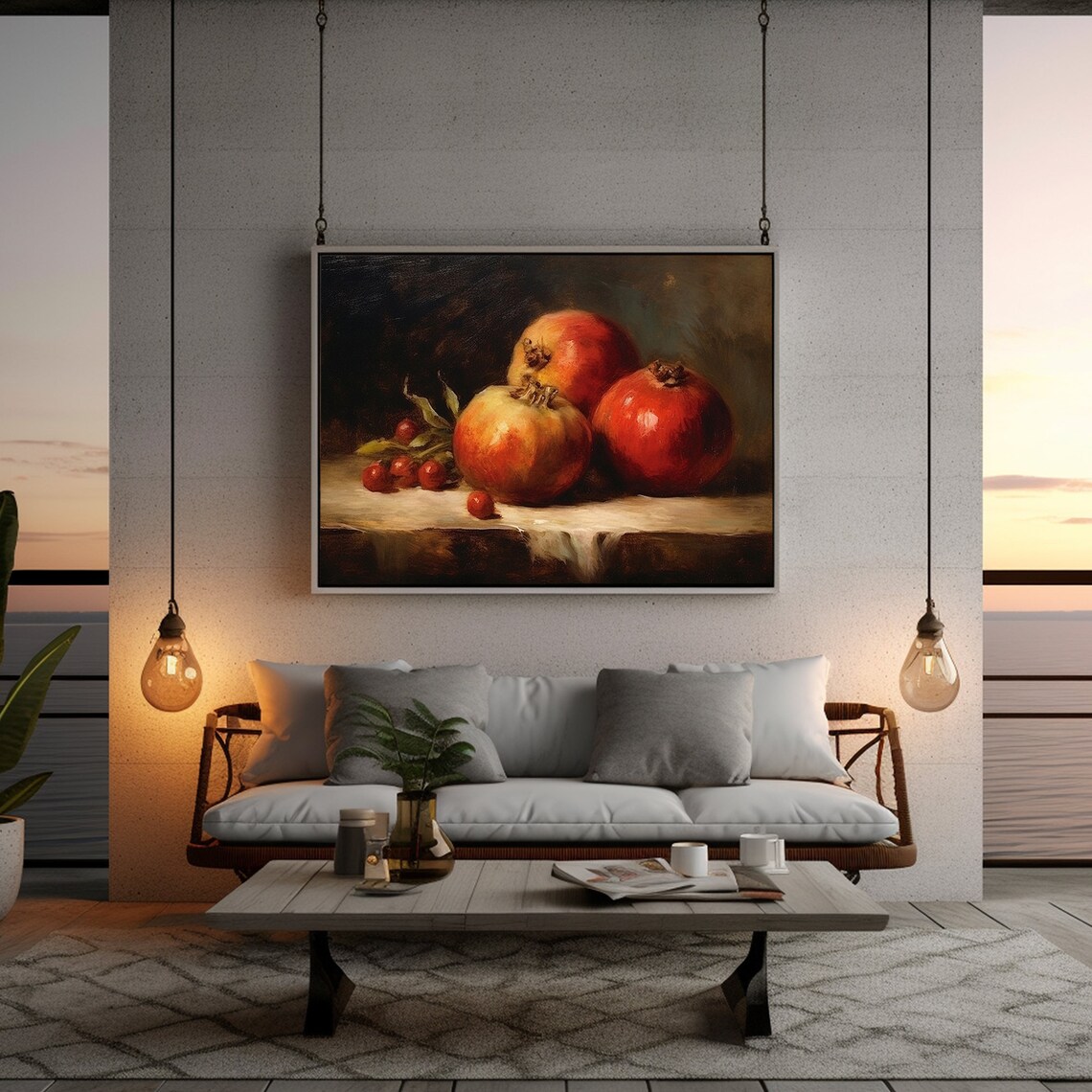 Pomegranate Botanical Still Life Art Print - Image 5