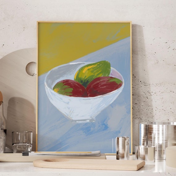 Kitchen Decor Poster Cute Cooking Art Wall Print Minimalist Dopamine Green