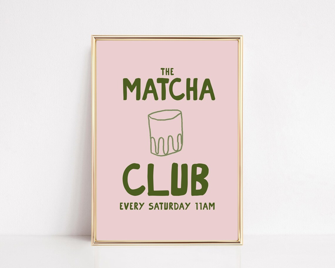 Matcha Cute Kitchen Art Print, Coffee Bar Decor - Image 2