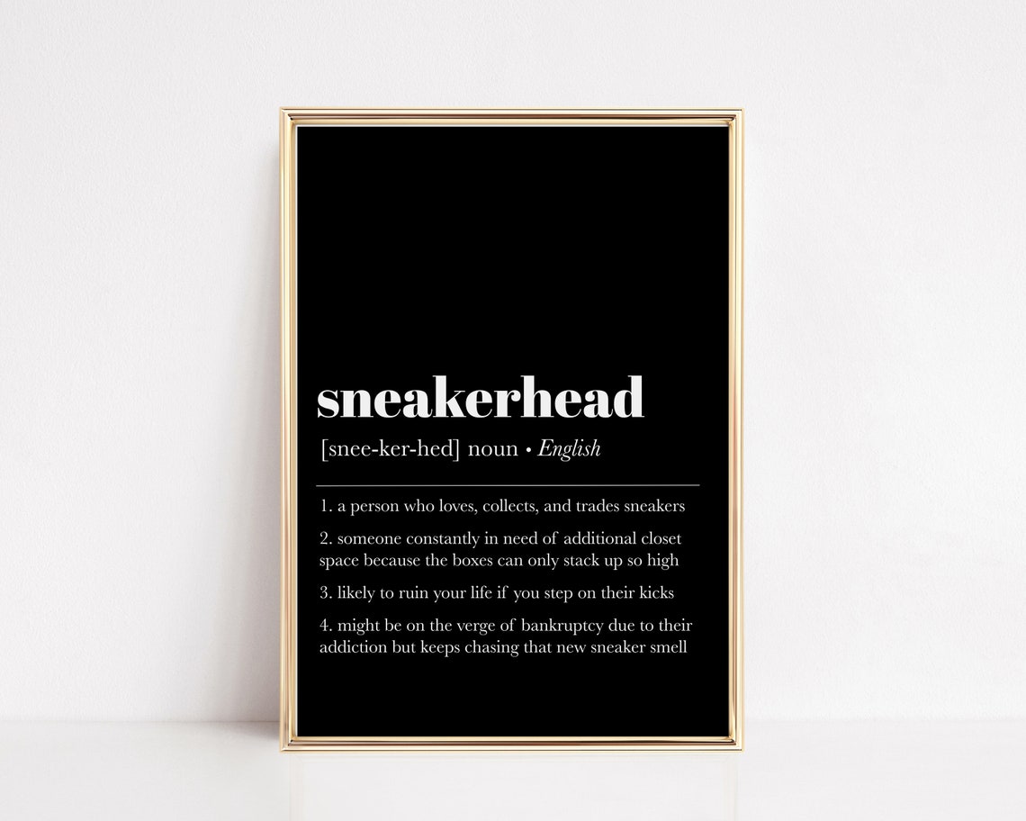 Sneakerhead Definition Black Dictionary Style Streetwear Poster