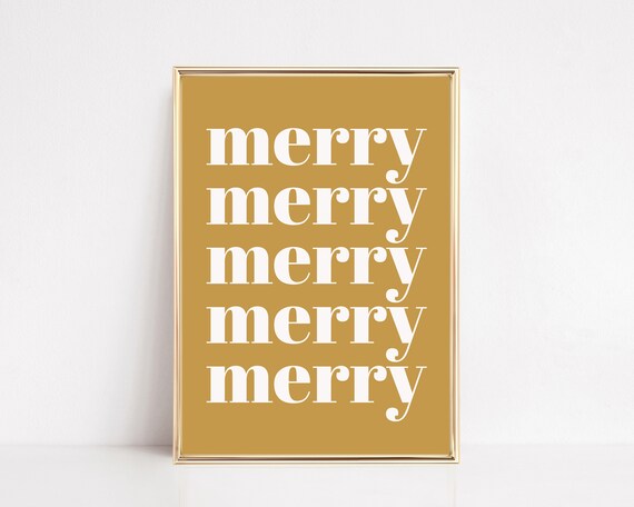 Colorful Christmas Holiday Decor Minimalist Art Print