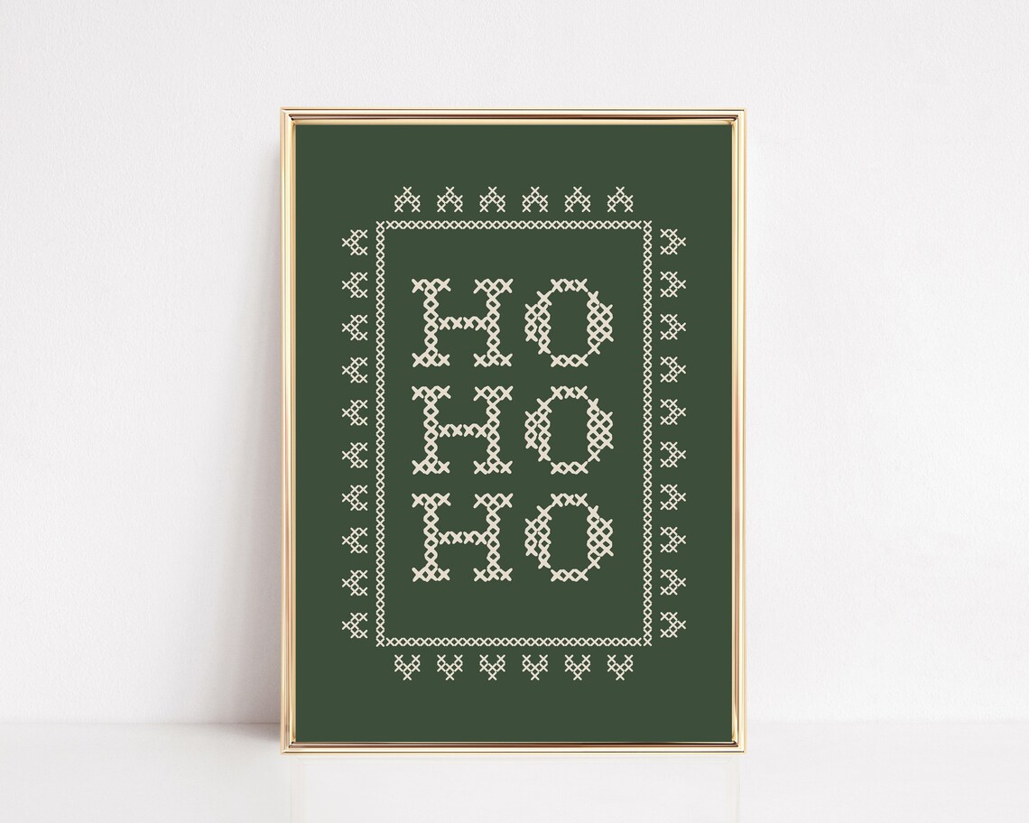 Ho Ho Ho Christmas Decor Art Print