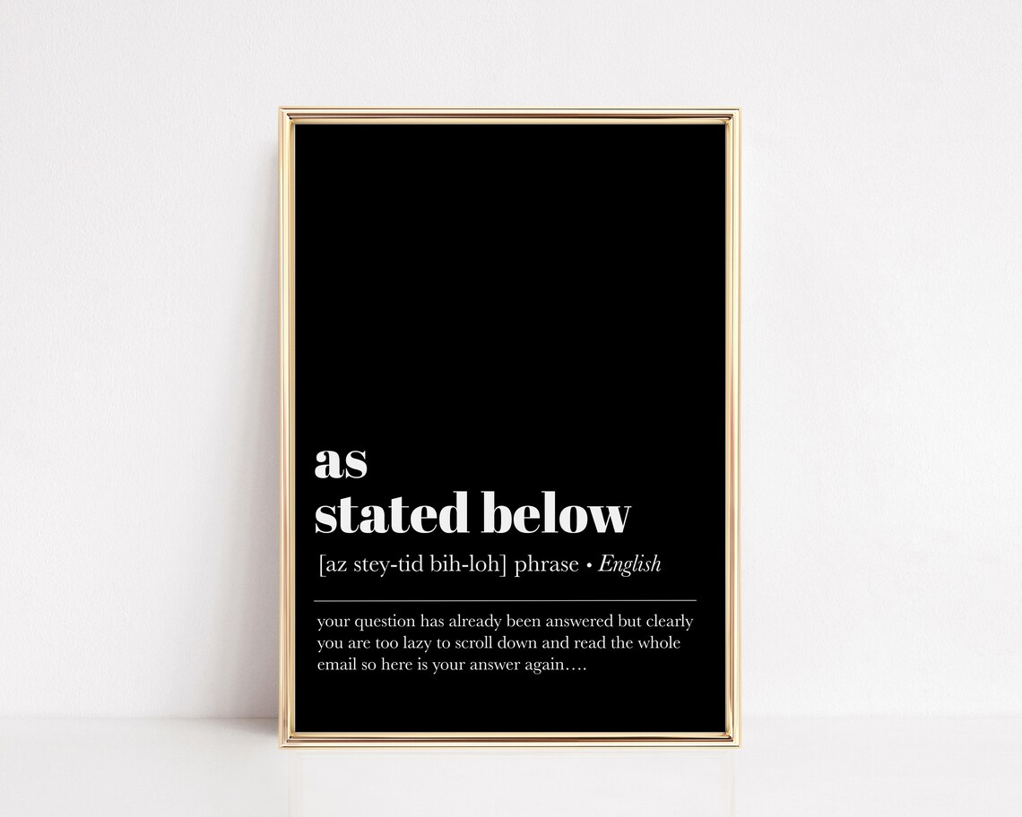 Funny Home Office Wall Art As Stated Below Funny Home Office Decor Definition Print Office Wall Decor
