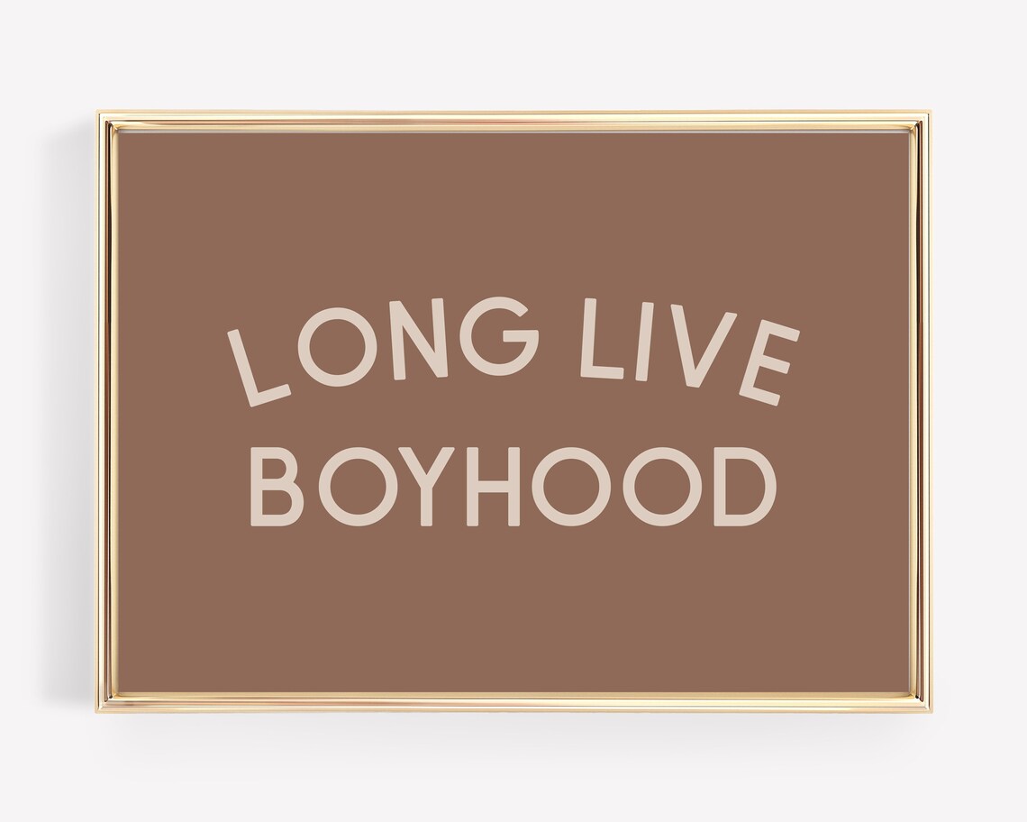 Long Live Boyhood Neutral Boy Nursery Art Print - Image 2