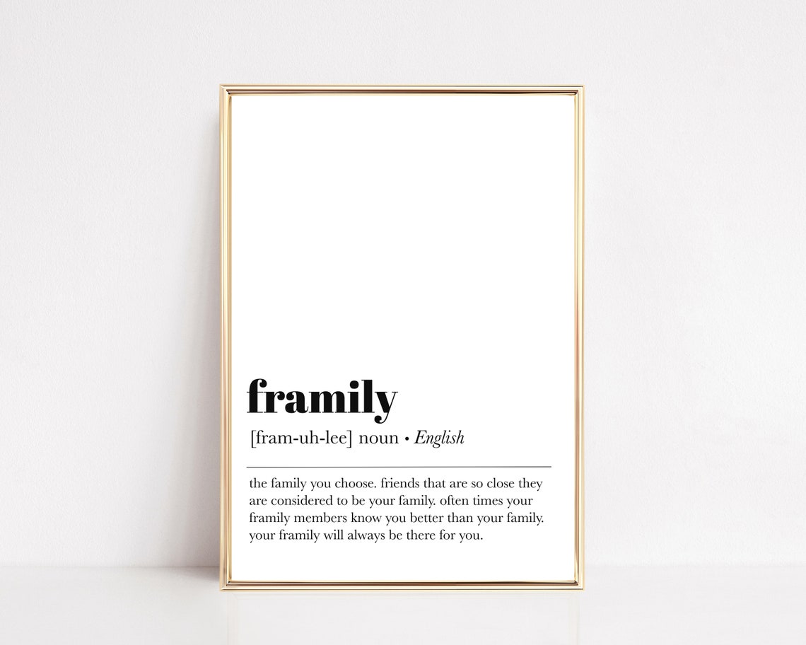 Framily Definition Friendship Dictionary Gift for Best Friends Poster