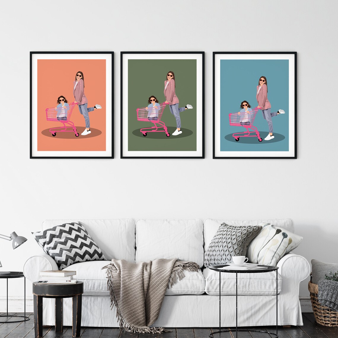 Couple Portrait Custom Drawing, Minimalist Wedding Gift - Image 3