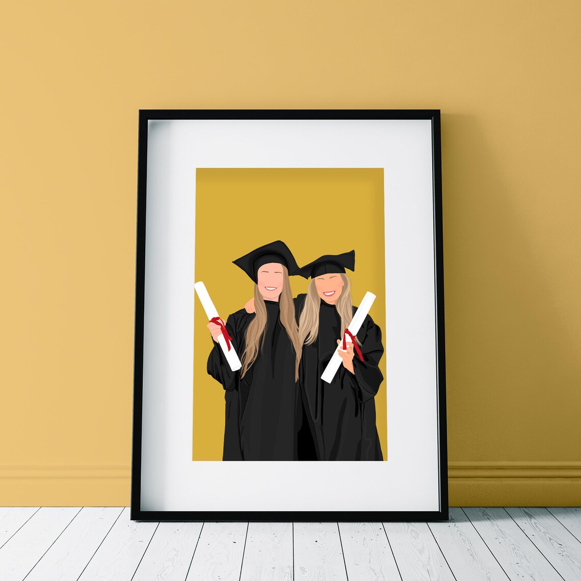 Custom Portrait, Minimalist Valentine’s Day Gift - Image 3