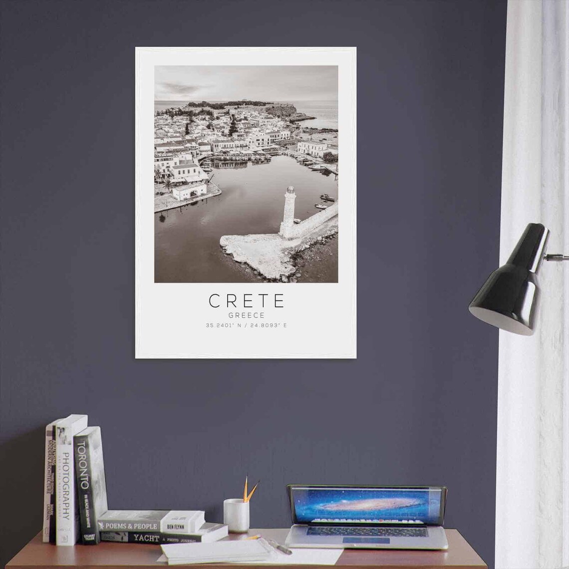 Crete Greece Minimalist Travel Poster Print - Image 3