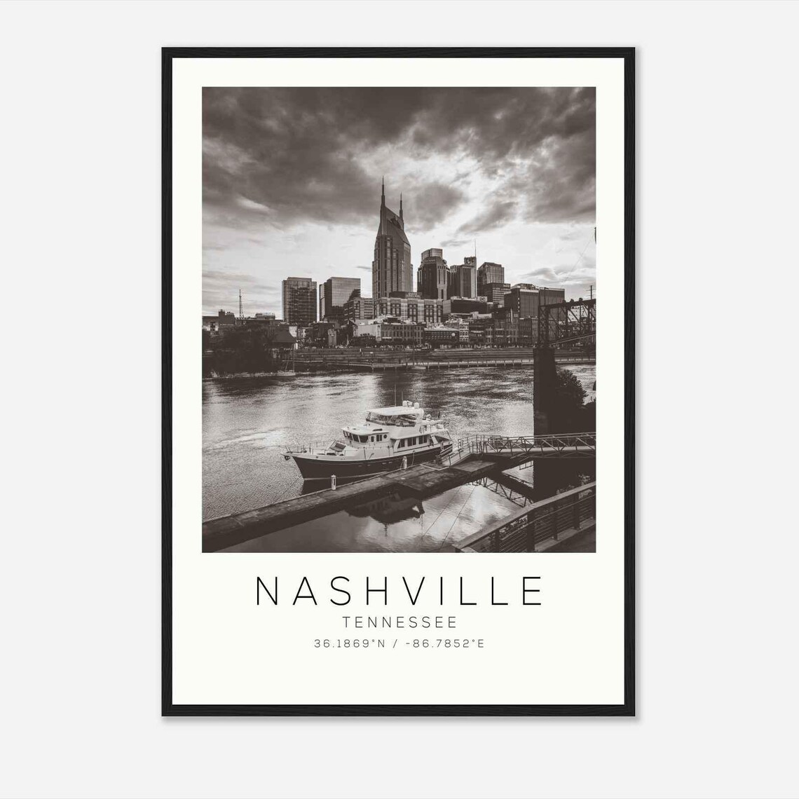 Nashville Tennessee Minimalist Travel Poster Print
