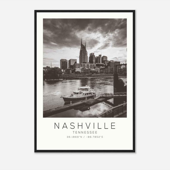 Nashville Tennessee Minimalist Travel Poster Print