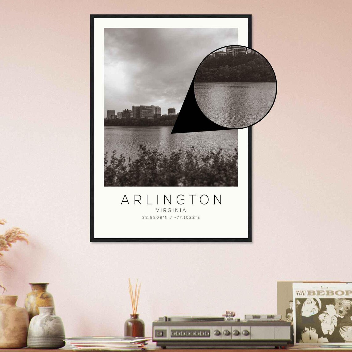 Arlington Virginia Minimalist Travel Poster, Travel Print - Image 4