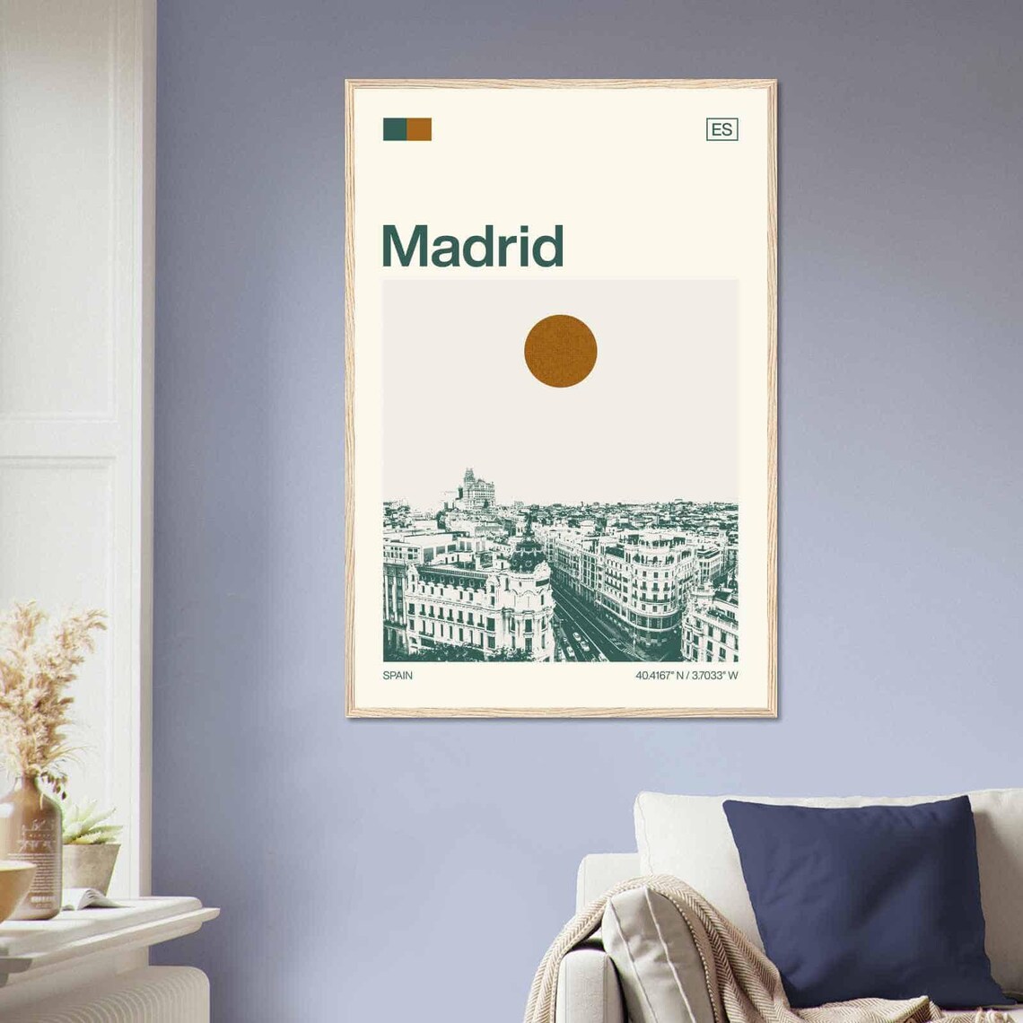 Madrid Spain Modern Minimalist Grand Boulevard Cityscape Poster - Image 2