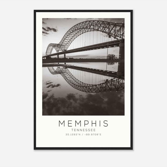Memphis Tennessee Minimalist Travel Poster, Art Print