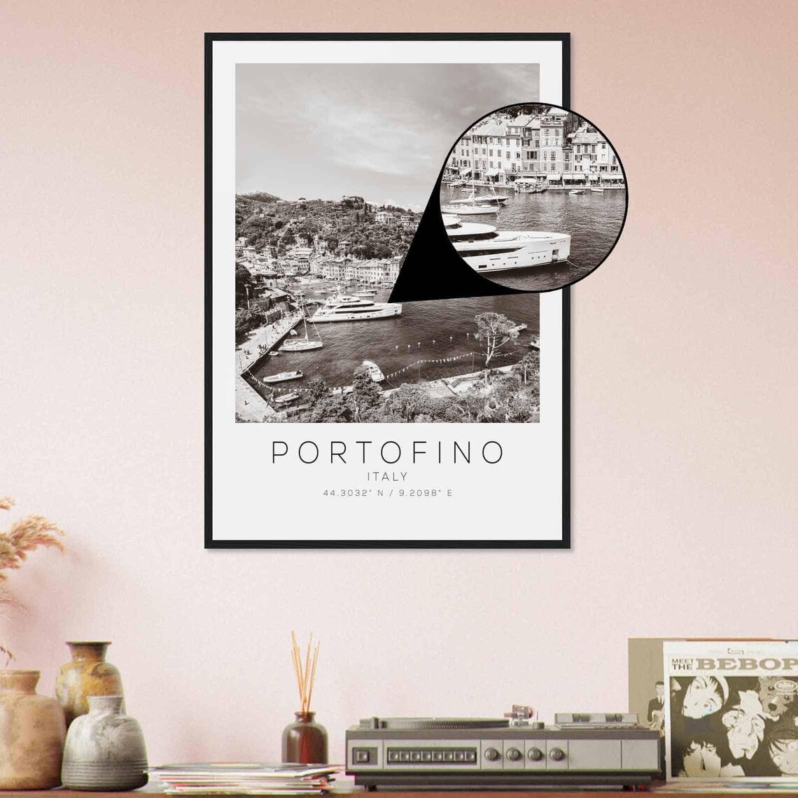 Portofino Italy Travel Photo Poster, Minimalist Print - Image 4