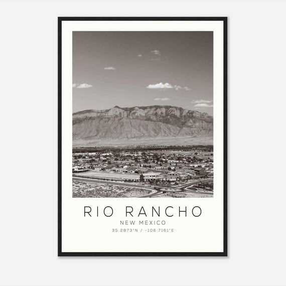 Rio Rancho New Mexico Photo Travel Poster Rio Rancho Travel Print Minimalist Travel Print Ds2