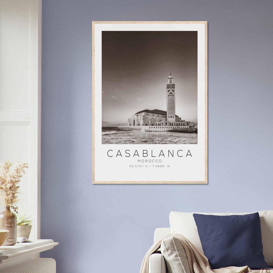 Casablanca Morocco Minimalist Travel Poster Print - Image 2