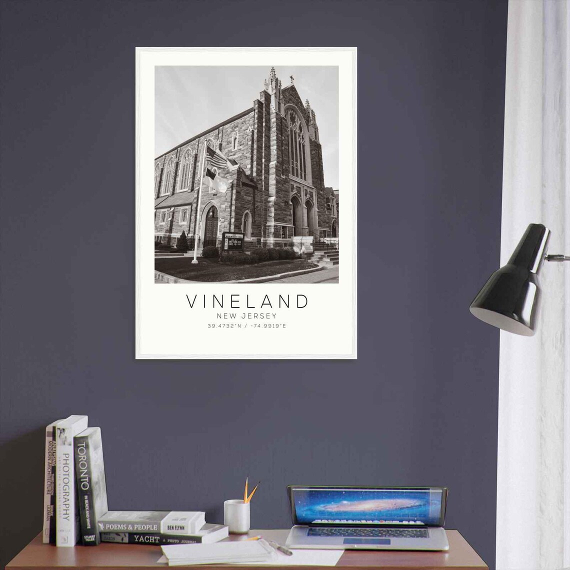 Vineland New Jersey Historic Stone Church Photo Travel Poster - Image 3