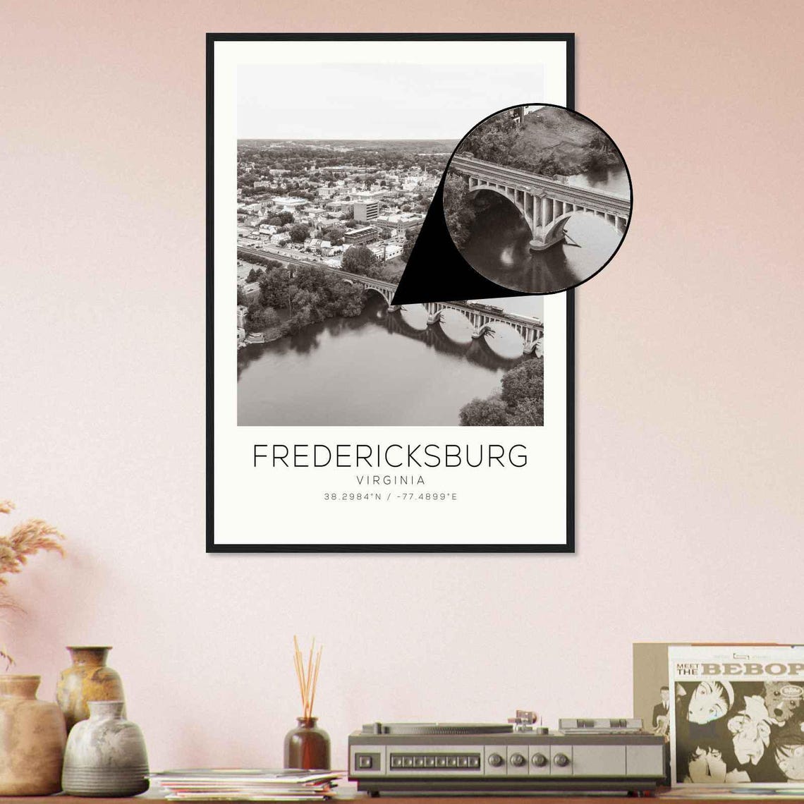 Fredericksburg Virginia Photo Travel Poster Fredericksburg Travel Print Minimalist Travel Print - Image 4