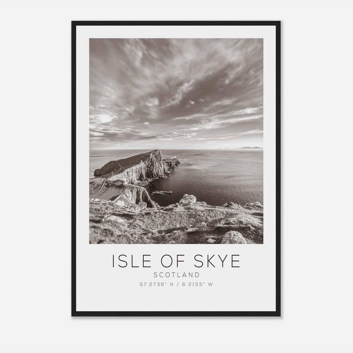 Isle Of Skye Scotland Travel Photo Poster Bw Isle Of Skye Travel Print Minimalist Travel Poster Print3