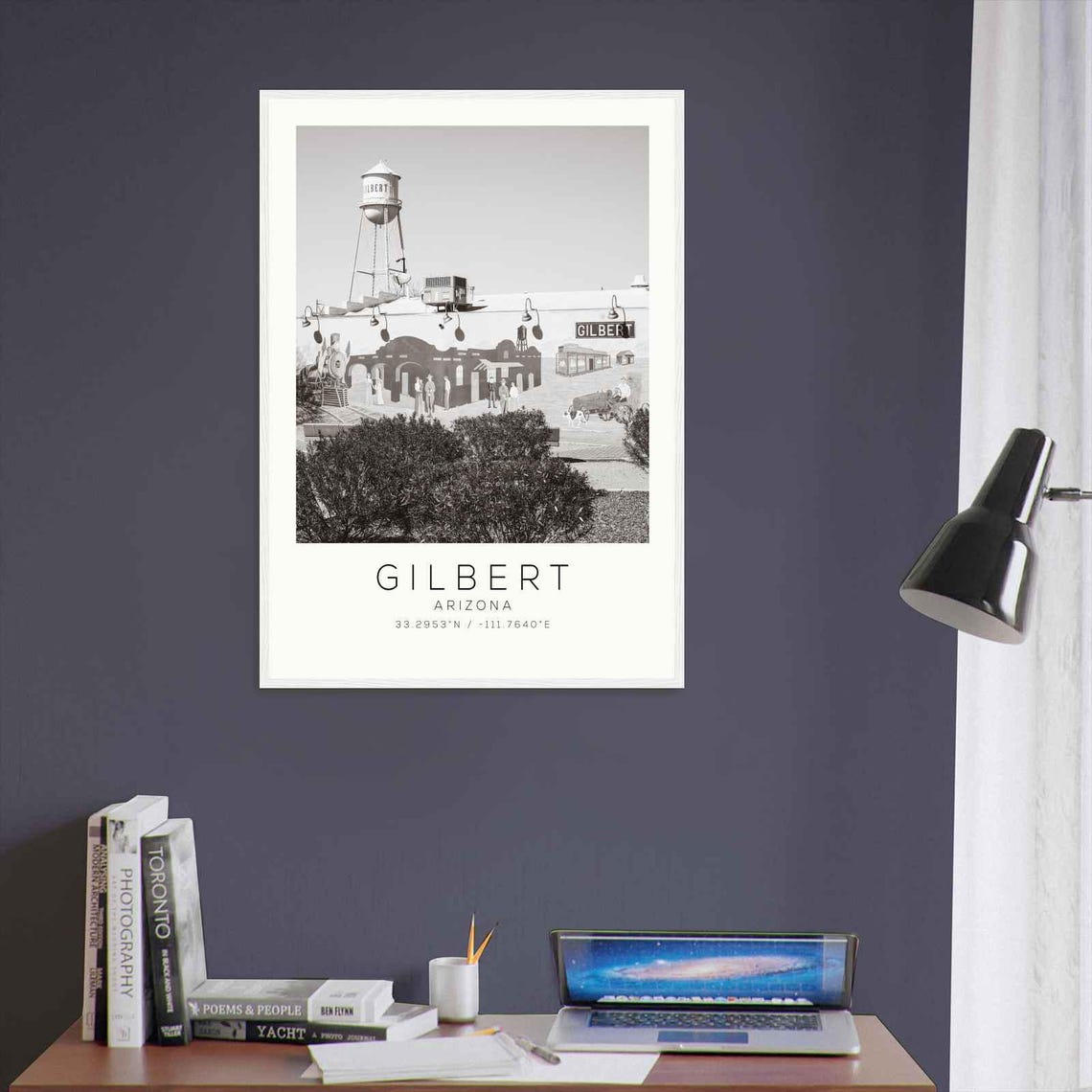 Gilbert Arizona Downtown Water Tower Mural Vintage Photo Poster - Image 3