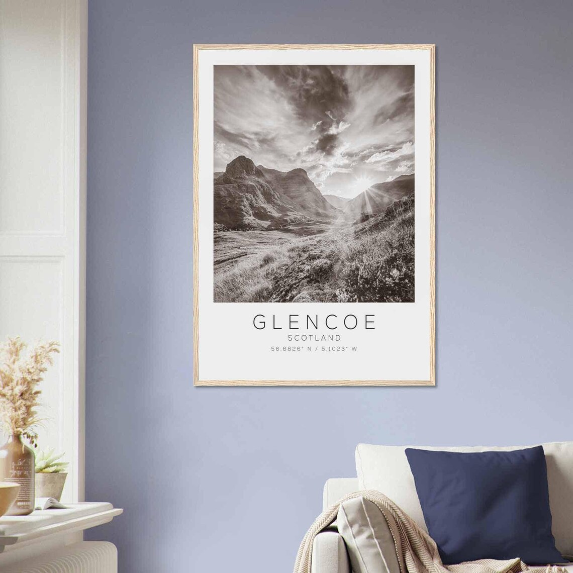 Glencoe Scotland Minimalist Travel Poster Print - Image 2