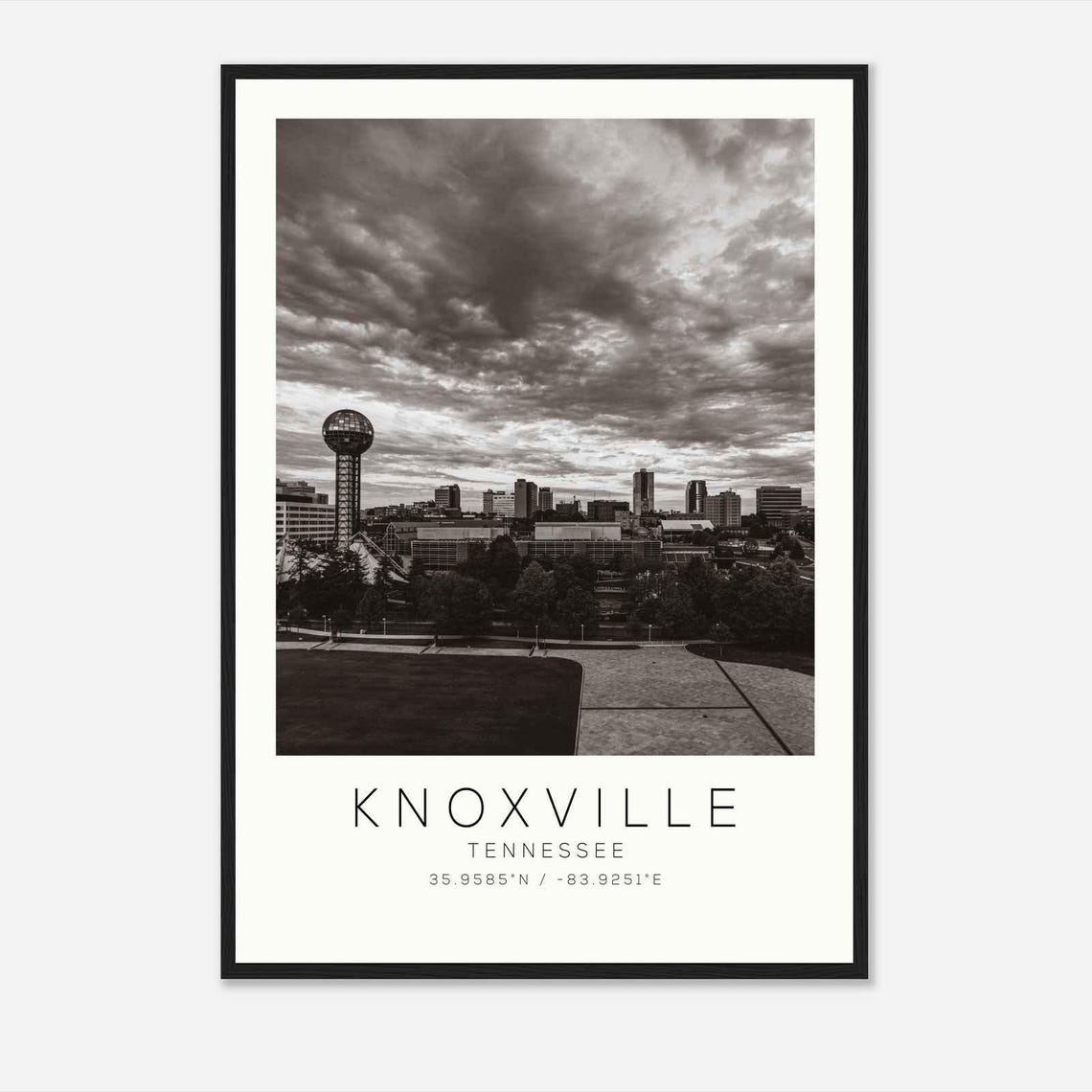Knoxville Tennessee Ds1 Photo Travel Poster Knoxville Tennessee Travel Print Minimalist Travel Print