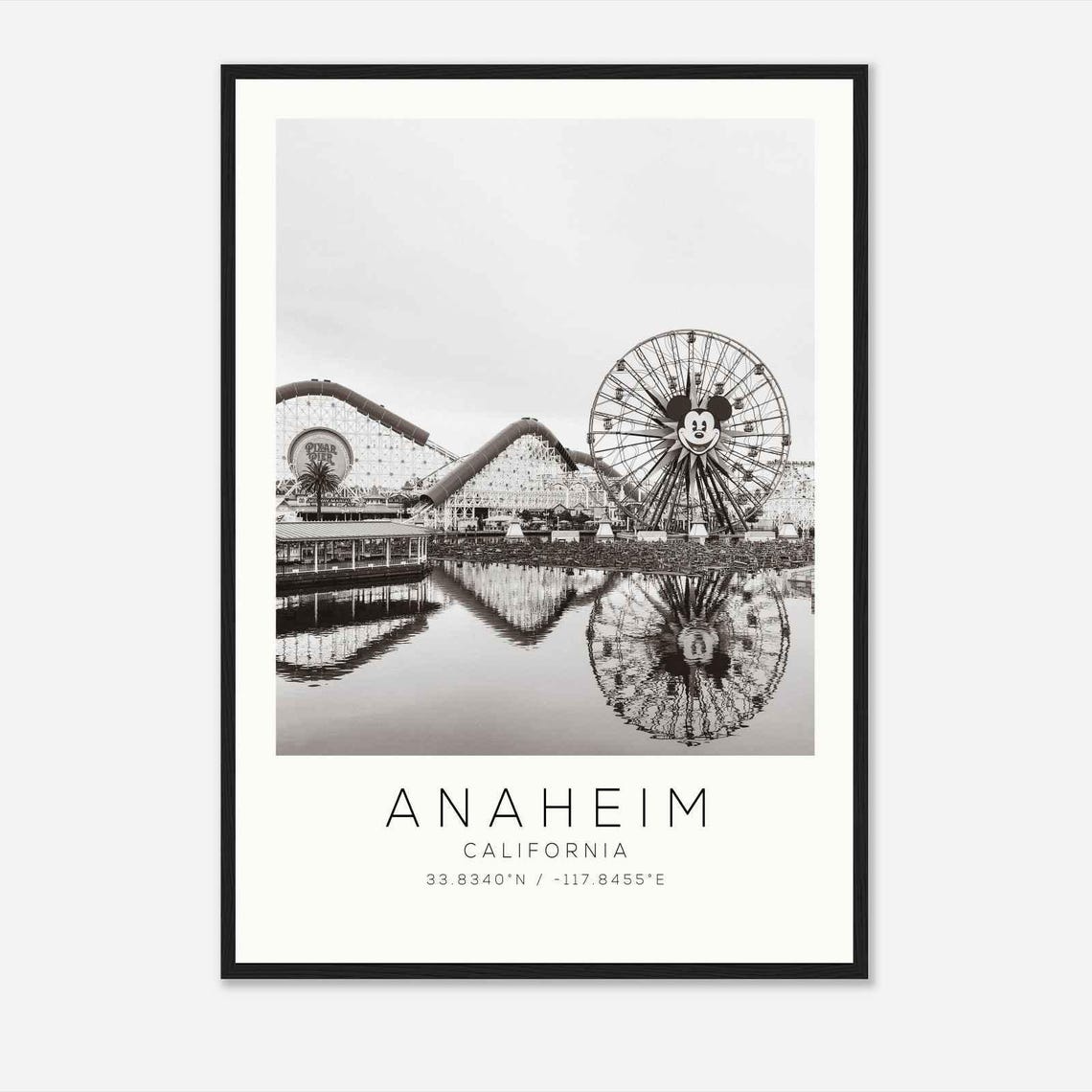 Anaheim California Mickey Ferris Wheel Amusement Pier Poster
