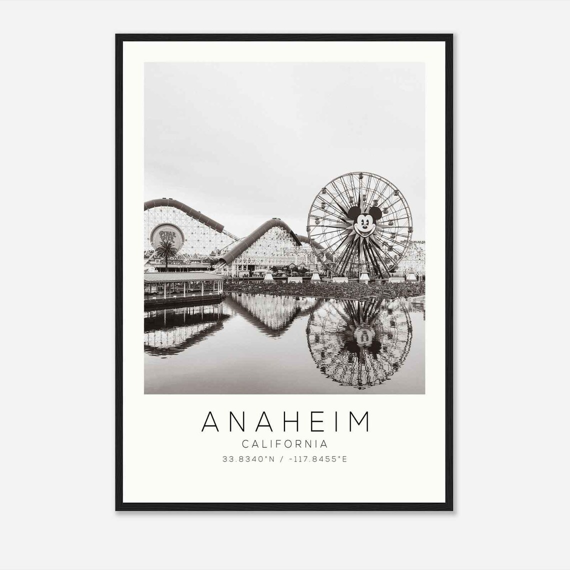Anaheim California Photo Travel Poster Anaheim Travel Print Minimalist Travel Print Ds2