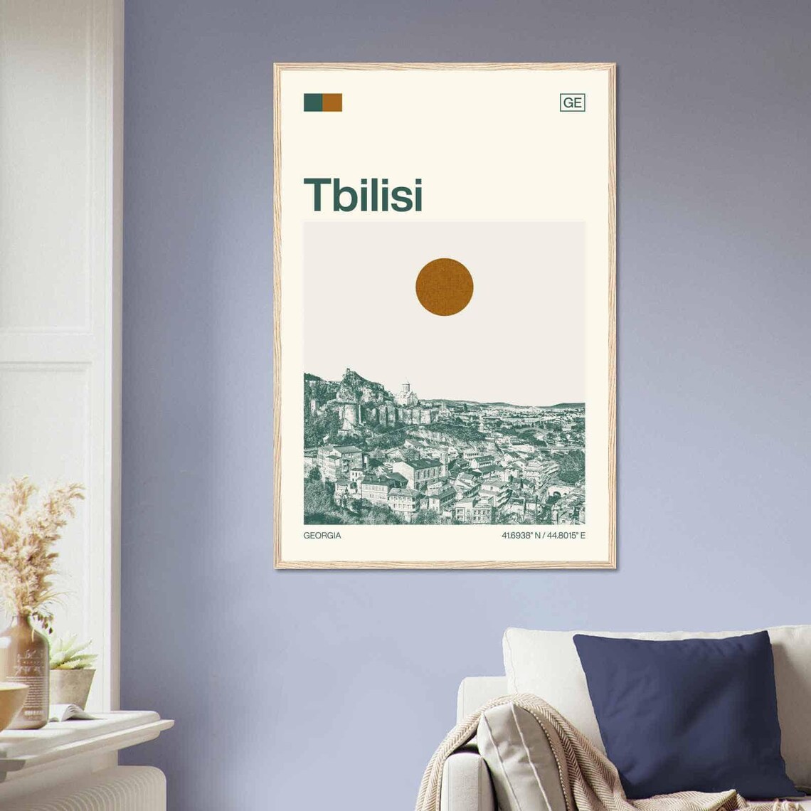 Tbilisi Georgia Minimalist Monochrome Travel Poster - Image 2