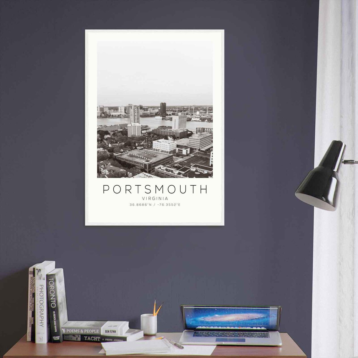 Portsmouth Virginia Travel Poster, Minimalist Print - Image 3