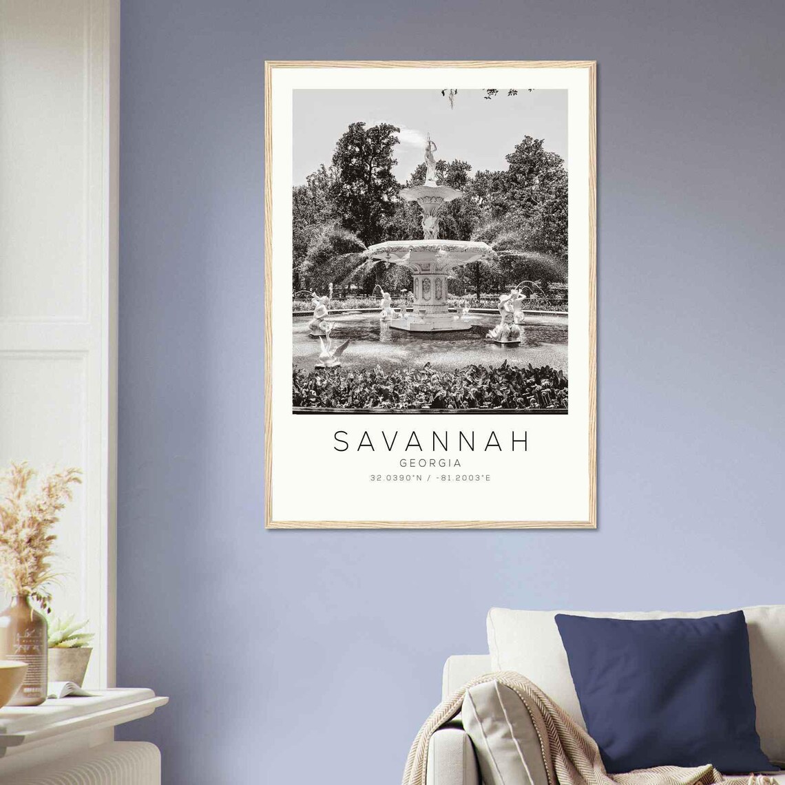 Savannah Georgia Forsyth Park Fountain Minimalist Photo Poster - Image 2