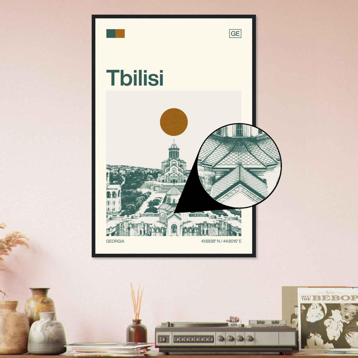 Tbilisi Georgia Holy Trinity Cathedral Vintage Travel Poster - Image 4