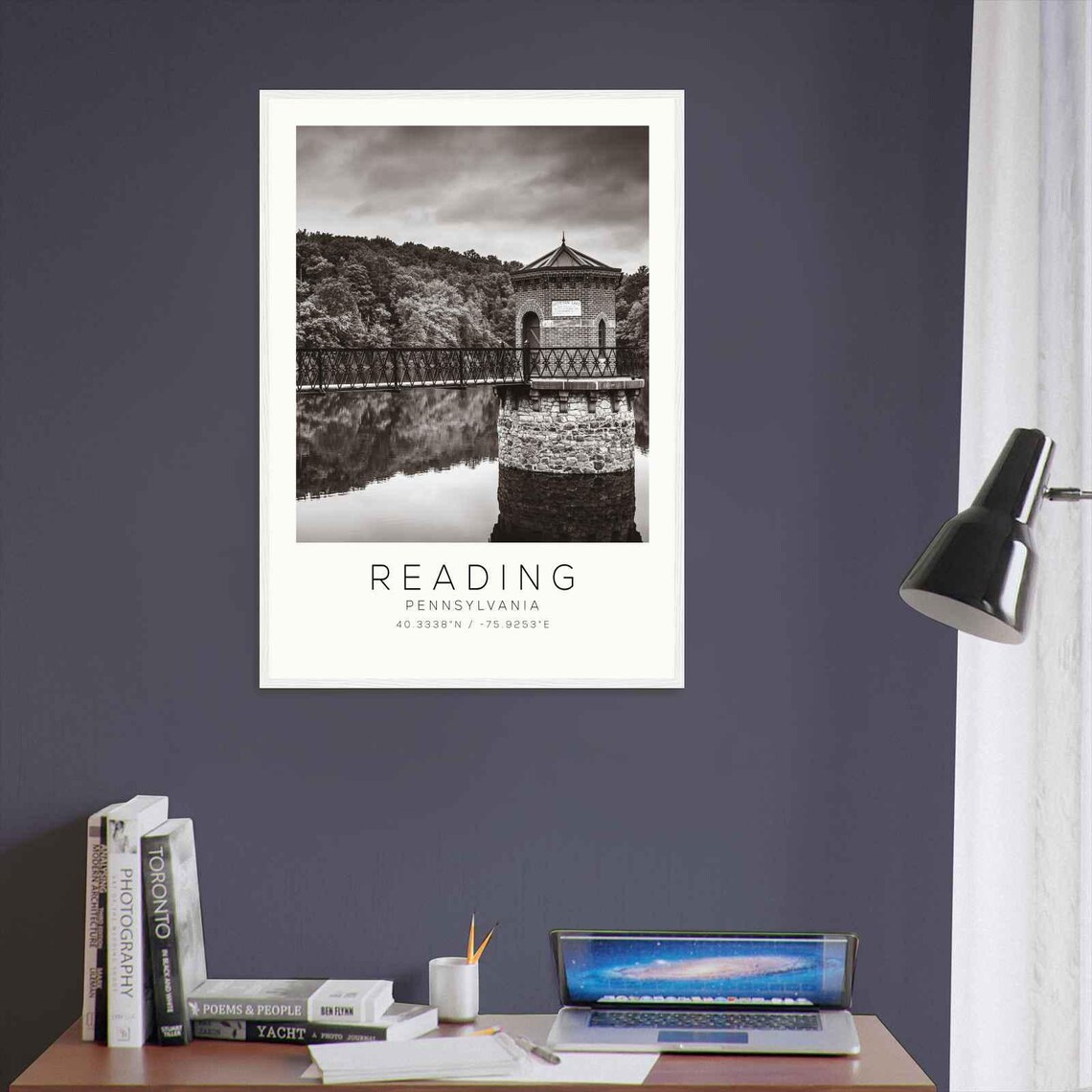 Reading Pennsylvania Travel Poster, Minimalist Art Print - Image 3