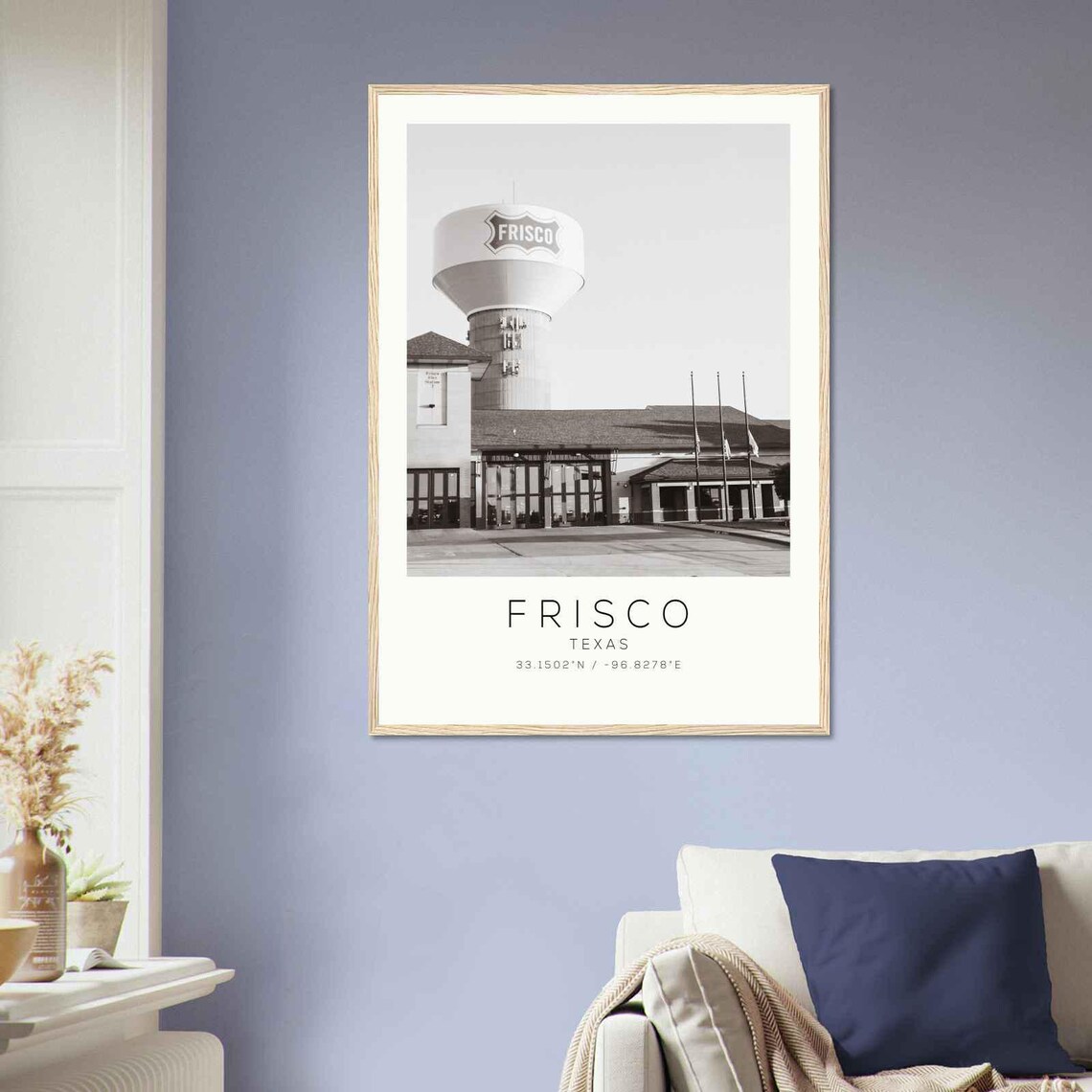 Frisco Texas Minimalist Travel Poster, Travel Print - Image 2