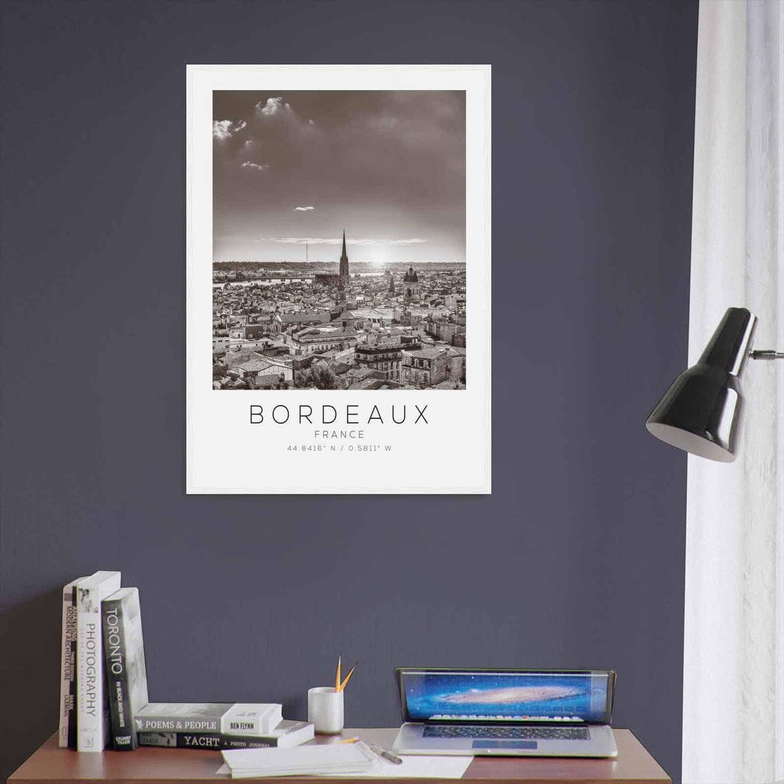 Bordeaux France Travel Photo Poster Bw Bordeaux Travel Print Minimalist Travel Poster Print - Image 3
