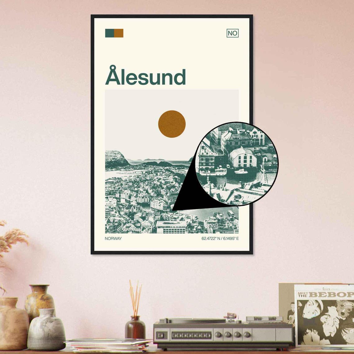 Alesund Norway Coastal Town Islands Vintage Style Travel Poster - Image 4