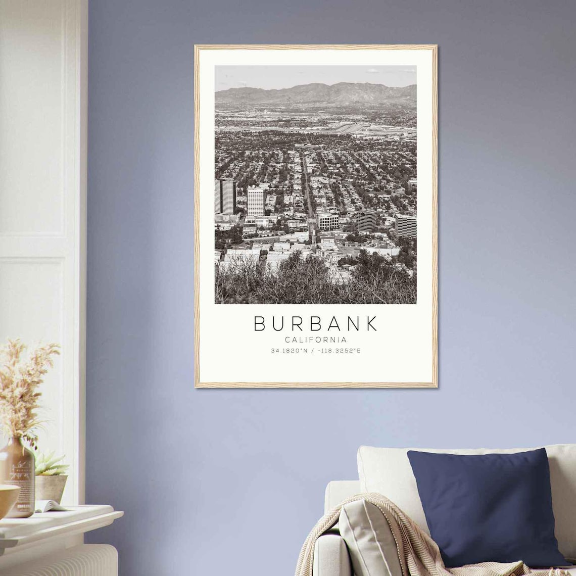 Burbank California Minimalist Travel Poster - Image 2