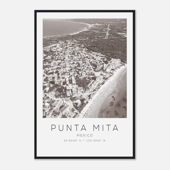 Punta Mita Mexico Travel Photo Poster Bw Print Minimalist