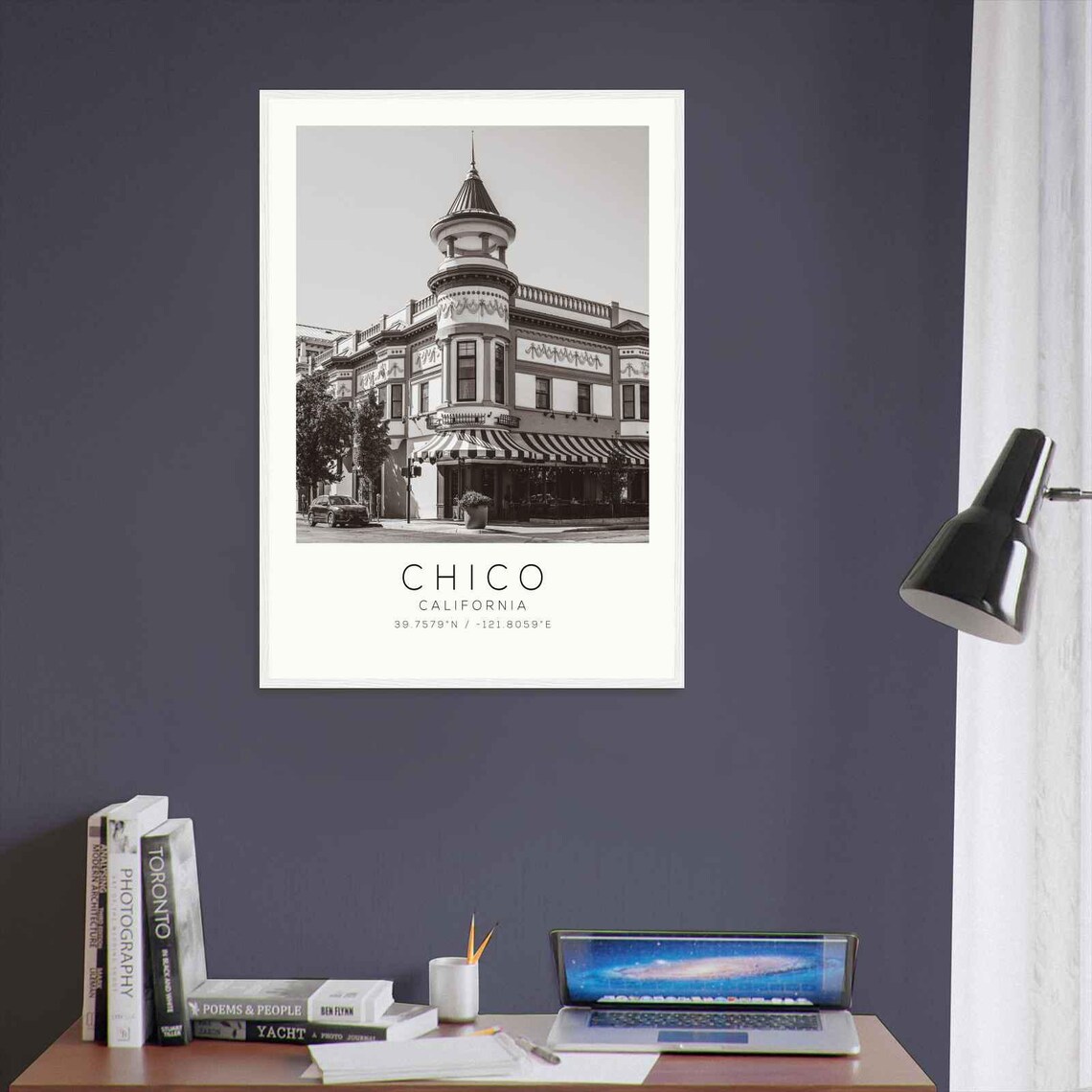 Chico California Historic Downtown Building Cupola Tower Poster - Image 3