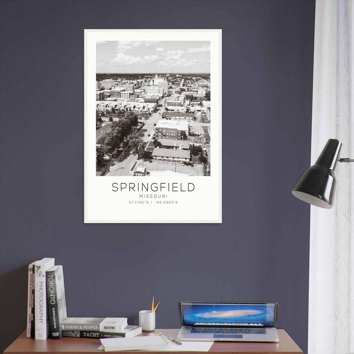 Springfield Missouri Downtown Aerial City View Photo Travel Poster - Image 3