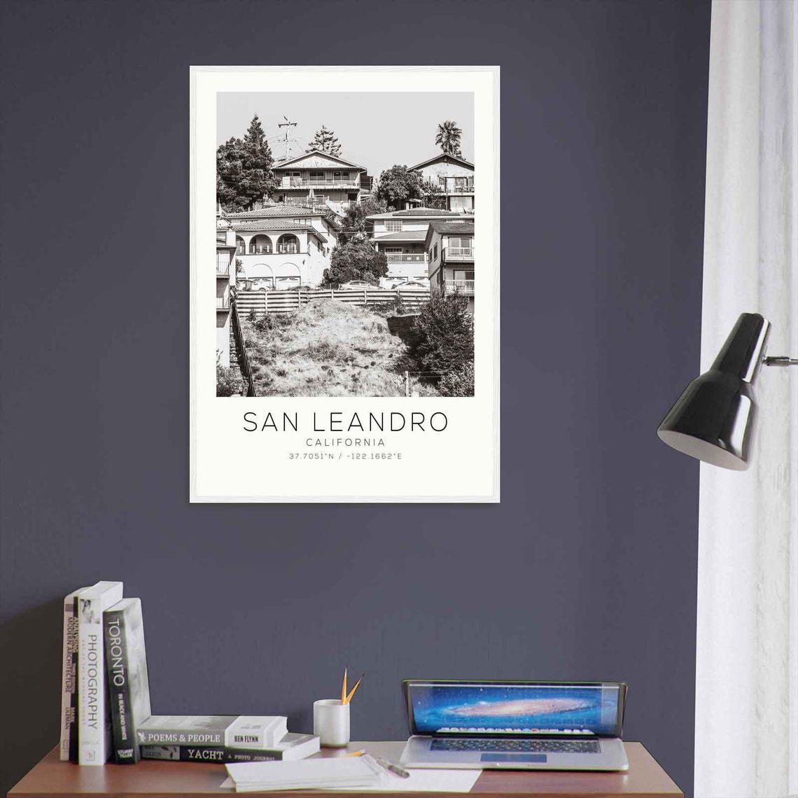 San Leandro California Hillside Homes Residential Photo Poster - Image 3