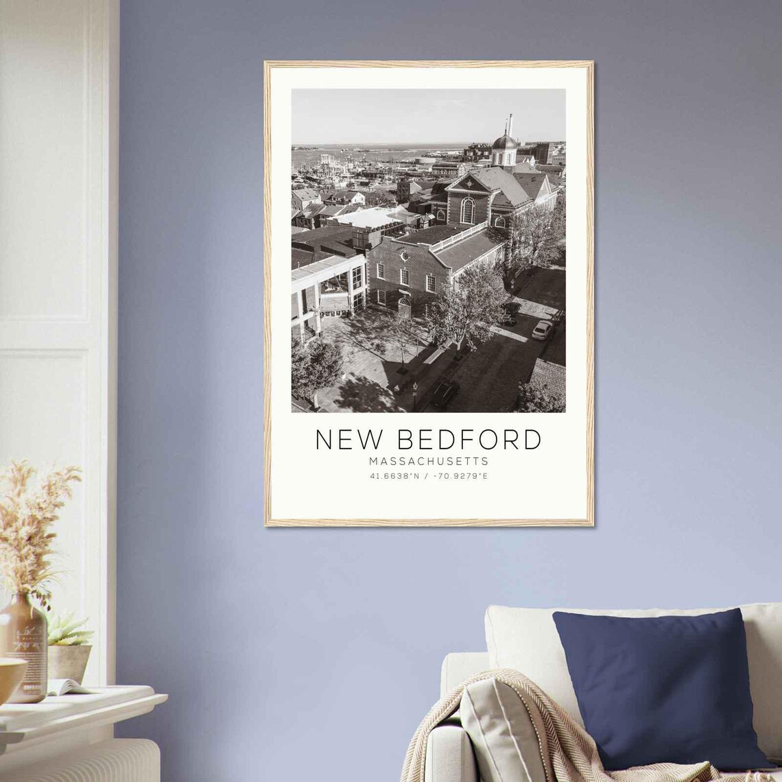 New Bedford Massachusetts Photo Travel Poster New Bedford Travel Print Minimalist Travel Print - Image 2