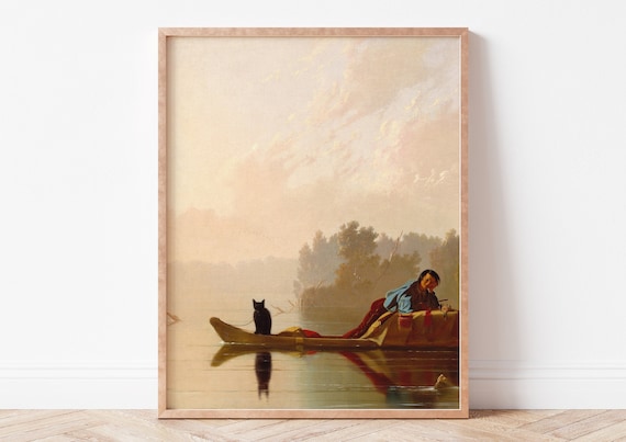George Caleb Bingham Fur Traders Descending the Missouri Art Poster